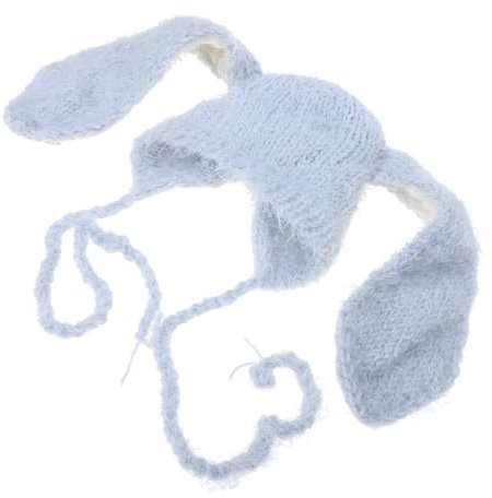COLLBATH Mütze Mit Langen Hasenohren Für Neugeborene Warme Wintermütze Foto-Requisite Für Neugeborene