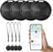 Glitfix Android Smart Tag Android Tracker Andoroid Tag Schlüsselfinder kompatibel mit Google Find My Device App (nur Android), Bluetooth Tracker für Gepäck Taschen Koffer Geldbörsen,Schwarz,4 Stück