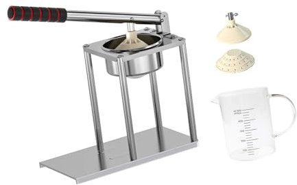 LfrXtra Home Premium Manuelle Obstpresse mit 500 ml Messbecher und flachem Sieb, Mehrzweck-Obstpresse mit Sieb