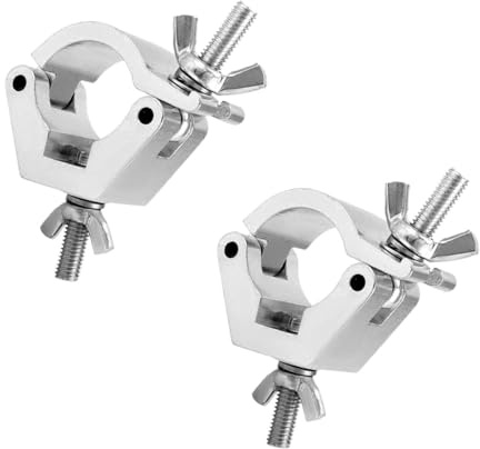 2 piezas Soportes para truss, Ganchos para trusses, Seguridad para gancho de abrazadera, Abrazaderas para truss, 30-35 mm, ganchos de clip de escenario para altavoces o accesorios de iluminación