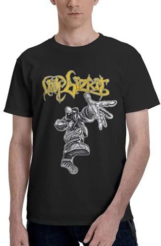 Männerliche Bizkit Rap Rock Band Limp Tee-Shirt Sommer Casual-Style Shirts Eine Harmonie von Komfort und Mode Schwarz L