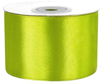 Satinband 50mm x 25m Rolle - FARBAUSWAHL in 3/6/12/18/25/38/50/75/100mm - farbecht & waschbar - Schleifenband für Hochzeit - Geschenkband zum Verpacken Dekorieren Basteln - Hellgrün/Maigrün 550