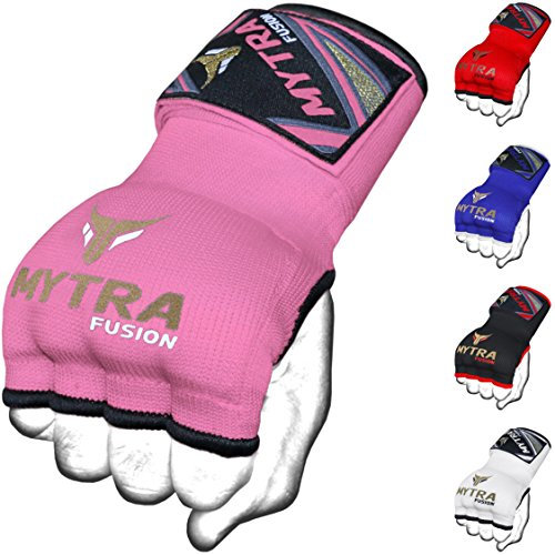 Mytra Fusion Hybrid Boxing Inner Gloves Punching Workout Inner Gloves (L/XL, Pink)