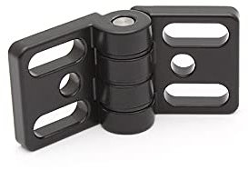 Scharnier Zinkdruckguss Langloch, schwarz 30/30