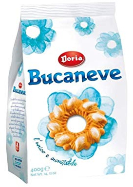 12x Doria Kekse Bucaneve Butterkeks kekse mit Zucker 400g cookies biscuits snack