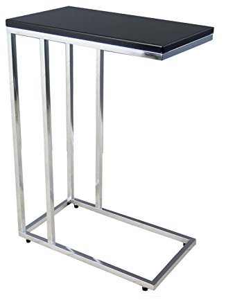ASPECT Bellini Sofa Side End Laptop Table, Wood Black, 46 x 25.5 x 63.5 cm