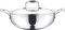 Vinod Induction Friendly Platinum (TRI PLY) 18/8 Stainless Steel Extra Deep Kadai with Stainless Steel Lid (18cm, 1.1 Litre)