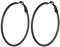 Suplight Creolen schwarz Damen Edelstahl Groß Runde Kreis Ohrringe 50mm Hoop Kreolen Minimalist Geometrische Ohr Piercing für Frauen Mädchen Accessoire für Weihnachten