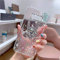 Uposao Kompatibel mit Samsung Galaxy S8 Hülle Glitzer Silikon Handyhülle mit Ring Halter Ständer Schutzhülle für Mädchen Glänzend Bling Strass Diamant Transparent TPU Handyhülle,Klar