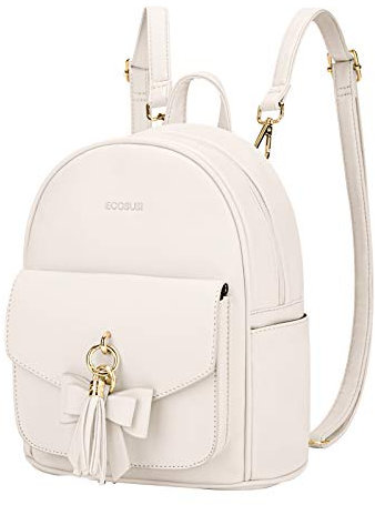 ECOSUSI Damen Rucksack Klein Soft Pu Leder Rucksäcke Schultaschen Wasserdichte Damenrucksäcke Kleine