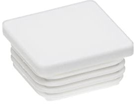 Quadratstopfen 30x30 mm Weiss 20 Stück Kunststoff Lamellenstopfen Abdeckkappe Rohrstopfen Rohrabdeckung Vierkant