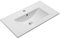 baanio - Lavabo Encimera Cerámico Blanco | Pila Lavamanos Rectangular 71x40 cm con Seno Centrado | Instalación Sobre Encimera, Compatible con Mueble de Baño 70x39 cm | FONDO REDUCIDO 40