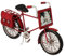 Lenzbach Fahrrad rot aus Metall 22 cm mit Bilderrahmen Fahrrad Oldtimer Nostalgie Blech Modell Rad Velo