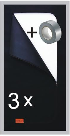 SafeCore - Puerta Antipolvo 220 cm x 110 cm + CINTA, Guardapolvo Protector, en Tejido de Polipropileno Grueso, Cubierta de Polvo Extremadamente Duradera, Barrera de Renovación - 3 paquetes