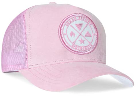 Urban Effort Mesh Back Cap - für Damen und Herren Baseballmütze 5-Panel Trucker Hat - Toller Snapback-Verschluss für Jagd & Wandern, Pink, SMALL