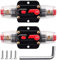 Greluma 2Pcs Fusibile di ripristino dell'interruttore automatico in linea da 30A, portafusibile di ripristino da 12V-24V DC 30A con ripristino manuale per la protezione del sistema audio per auto