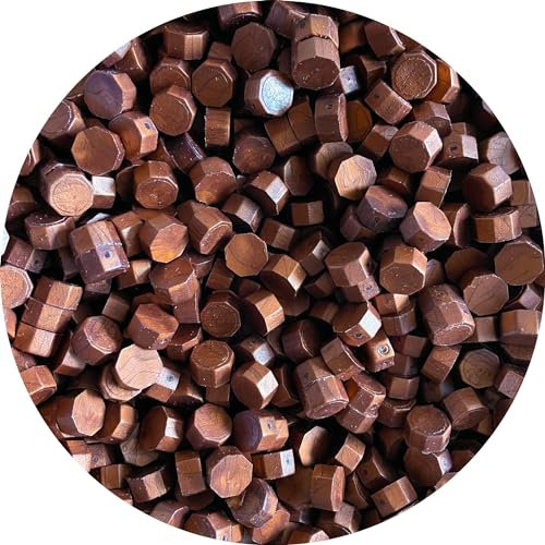 SEALED® Siegelwachs Perlen - Hochwertige Wachssiegel-Perlen für Einladungen, Hochzeiten & Bastelarbeiten, Einfach zu Schmelzen, Set mit Vielfältigen Farben (Bronze, 200 Perlen)