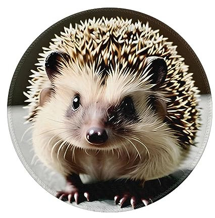 Niedliches Igel-Mauspad mit rutschfester Unterseite, rund, Computer-Tastatur, Mauspad für Zuhause, Büro, Arbeit, 22,4 cm