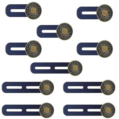 JCKD 10Pcs Estensioni Elastiche Perdi Bottone, Prolunghe per Allunga Pantaloni, Estensioni per Girovita Dei Pantaloni, Estensioni Elastiche per Pantaloni in Vita, per Jeans, Gonne e Pantaloni Premaman
