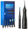 Sonic Toothbrush with Tip Set and Water fosser FairyWill FW-507+FW-5020E (Black)