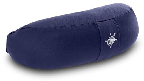 Kurma Meditationskissen Buchweizenschalen, Maße: Durchmesser 30 cm x H 14 cm, Farbe: Nightfall (blau)