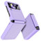 Doshine Funda para Samsung Z Flip 4, Protección de Pantalla Trasera y Protección de Bisagras, Textura de Moda Delgada, Carcasa para Samsung Galaxy Z Flip 4 (Purple)
