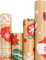 DERAYEE Papier Cadeaux Kraft Noël,43.2 * 300cm Papier Cadeau Noël Gros Rouleau Emballages de Cadeaux