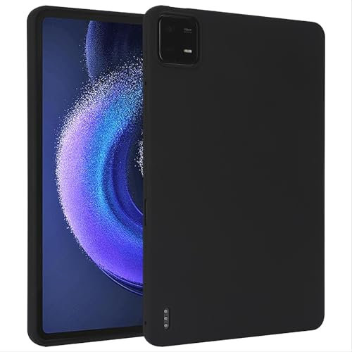 GIOPUEY Funda para Xiaomi Pad 6S Pro, Carcasa Trasera de TPU Suave, Ultraplano, Anti-vibración y Anti-Deslizamiento - Black
