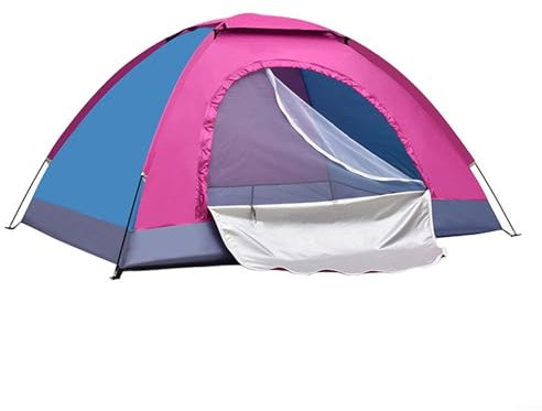 ZYWUOY Tente de camping instantanée avec sac de transport, idéale pour la randonnée et le camping (1 personne, rose)