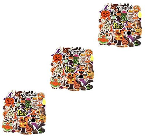 HOMSFOU 150 Blatt Aufkleber Halloween Scrapbooking Zubehör Scrapbook Verzierungen Halloween Abziehbilder
