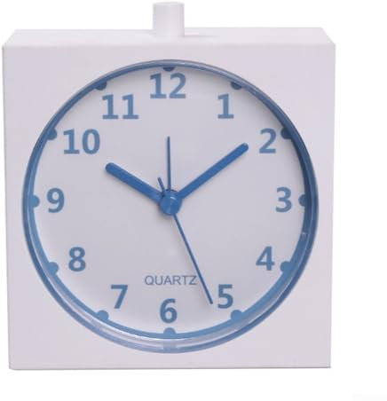 Home Wecker, kleiner Wecker mit Nachtlicht, digitaler Wecker (10 cm) mit Nachtlicht-Funktion, ideal für den Nachttisch, leise Scan-Bewegung (blau)