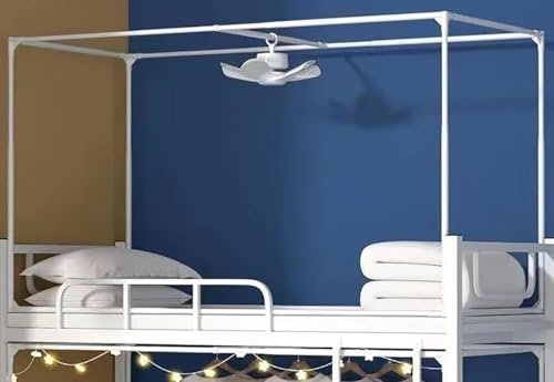 Usknxiu Baldachinstangen fürs Bett, Baldachin für Etagenbett, für Studentenwohnheime, Schulen und Hochschulen, Ausziehbarer 4-Eck-Zeltbaldachin für Etagenbett, Bettvorhangbaldachin