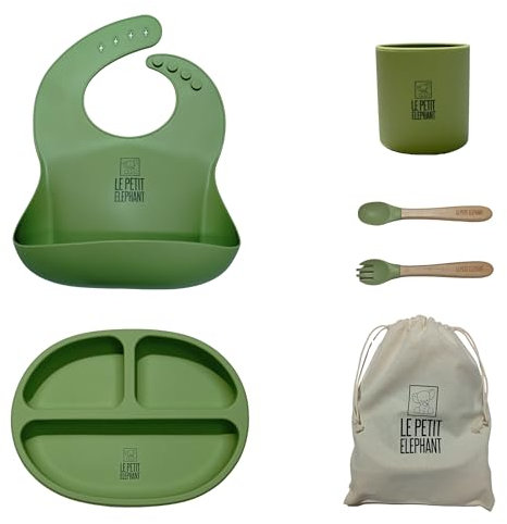 Vajilla de silicona de bebé (VERDE)