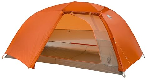 Big Agnes Copper Spur UL - Rucksackzelt für Camping, 3 Jahreszeiten, ultraleicht, wasserdicht, eloxierte Stangen, Tangelo/Mercury, 2 Personen XL