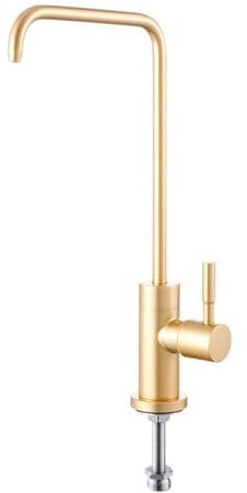 Robinet De Filtre À Eau En Acier Inoxydable Brossé Doré Robinets De Purificateur D'eau Froide Simples(D)