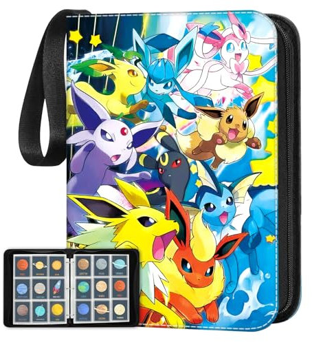 ZZKW Sammelalbum für Karten 9 Taschen, Sammelkarten Album, 50 Seiten Sammelmappe Karten Halter Heft Ordner, 900 Karten Sammelkarten Kapazität, 03