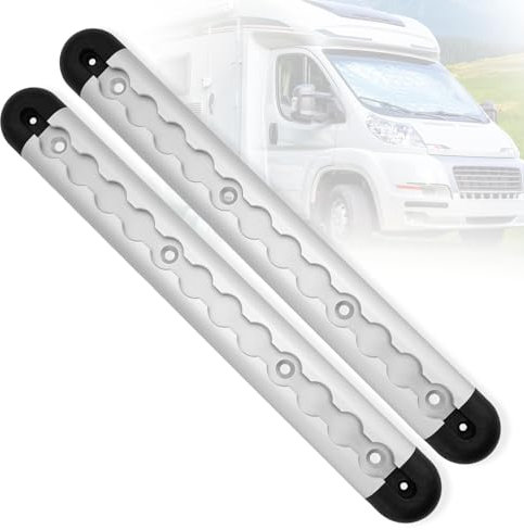 NCTNCX Kit de rails d'arrimage en aluminium avec 4 embouts et 2 barres de blocage de 300 mm pour camions, remorques, camping-cars, campeurs