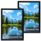 Lindahandel 2 Stück Bilderrahmen A4 21x29,7cm, Schwarz MDF Rahmen, Picture Frame für Fotos & Poster