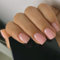 24Pcs French Tip False Nails Short - Pure Pink Press on Nails - Fake Nails with Glue - Acrylic Nail Tips for DIY Manicure at Home - Reusable Stick On for Women - Nail Art Fake Nail Nude Pink