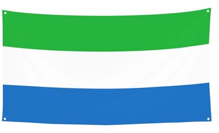 Sierra Leone Flaggen-Druck, großes Banner, Geburtstagsparty-Banner – hängende Dekoration für Feier-Geschenke