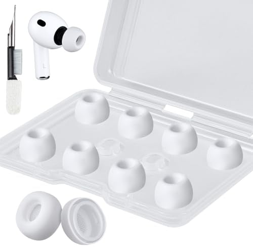 SOULWIT Silikon Ohrstöpsel für AirPods Pro 3 (3. Generation 2025), Pro3 Ersatz Ohrstöpsel mit Reinigungsset (White/XXS)