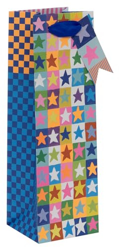 Glick Bottle Gift Bag - Starry Stack Design - 110 x 340 x 100mm, M