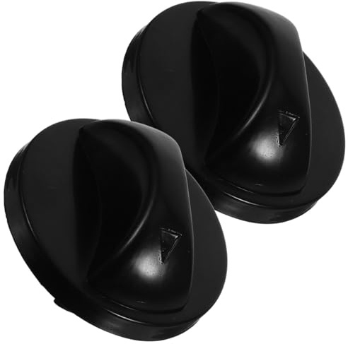 Levemolo Perillas de Repuesto para Ventilador Eléctrico 2 Piezas Negras, Perillas de Control para Interruptor y Temporizador, Recambio para Piezas de Ventiladores Domésticos
