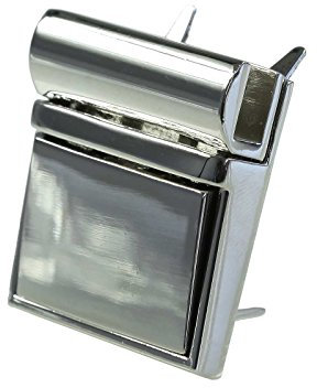 Metall Mappenverschluss Steckverschluss Mappenschloss 30x40mm, silbern