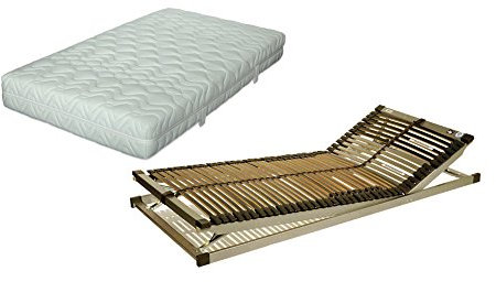 Malie Set Polar H3 5-Zonen Tonnentaschenfederkernmatratze in 140 x 200 cm Plus Verstellbarer Lattenrost S-leepline Techno-Flex in 140 x 200 cm | sofort lieferbar