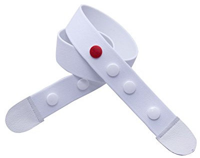 Clipho Woman Gürtel elastisch Damengürtel ohne Schnalle (42-46, weiß)