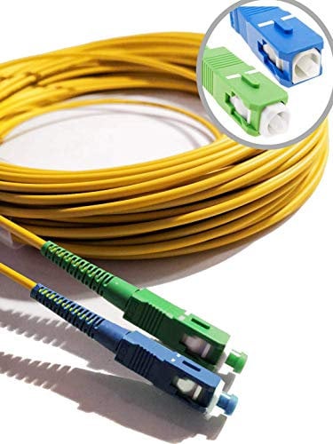 Elfcam® – 35m Glasfaserkabel (optisches Strumpfband), kompatibel mit SC/APC auf SC/UPC, kompatibel mit Free Box (35 m)