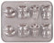 CHEFMADE Zoo Kuchen Pan, 8-hohlraum Nicht-Stick Tier Muffin Backformen für Ofen Backen WK9319 (Champagne Gold)