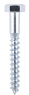 Timco 80mm x 6.0mm Bright Zinc Plated Coach Screws - Pack of 10