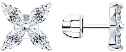 Ohrstecker 925 Sterling Silber mit Zirkonia Steinen Damensohrringe Echtschmuck bei Secretforyou